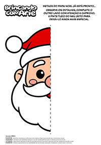 Desenhe e Complete - Papai Noel