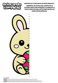Desenhe e Complete - Coelhinho